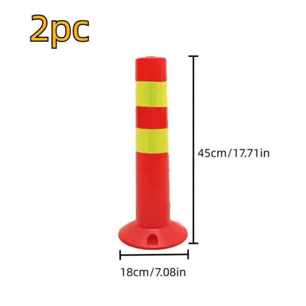 Reflective Traffic Cone with Red and White Stripes