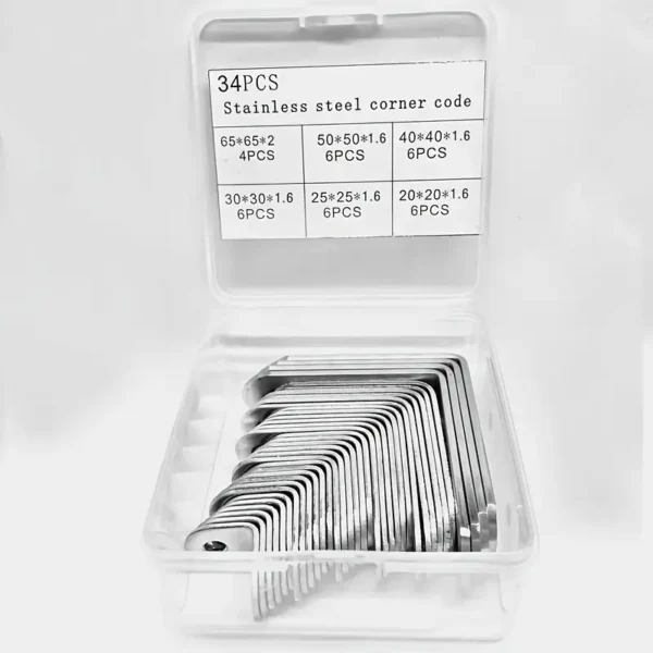 34pcs Heavy-Duty L-Shaped Brackets