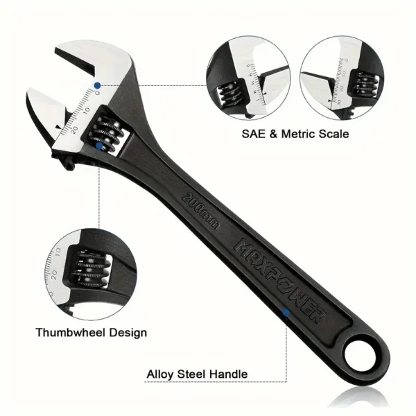 4pcs Adjustable Wrench Set