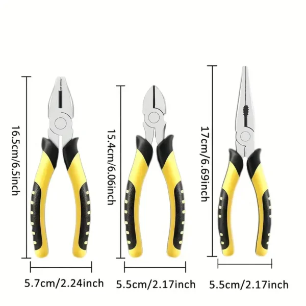 3pcs Pliers Set for Reliable Repairs