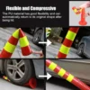 Reflective Traffic Cone with Red and White Stripes
