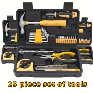 25pcs Tool Set with Plastic Storage Box