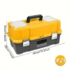 21-Inch 3-Tier Plastic Tool Box Organizer